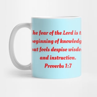 Bible Verse Proverbs 1:7 Mug